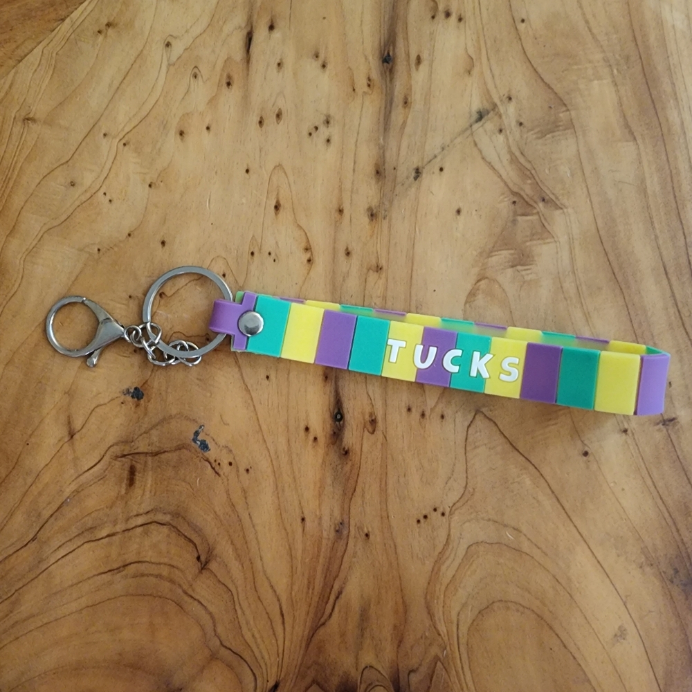 Tucks Rubber Keychain Mardi Gras